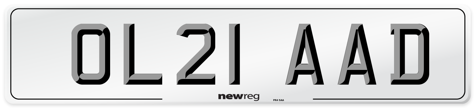 OL21 AAD Number Plate from New Reg